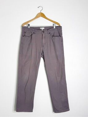 Peter Millar Crown Vintage Canvas Five Pocket Pants Gray 35